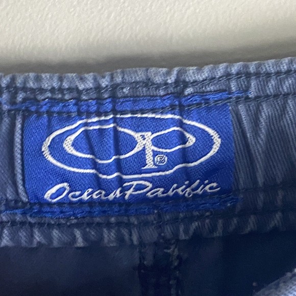 OCEAN PACIFIC OP Mens Blue Stretch Chino Shorts Size L 77952 Vintage - Picture 7 of 11